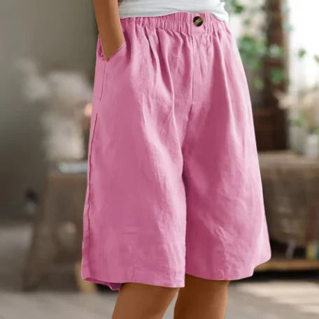 Renee- Pantalones cortos cómodos para damas con bolsillos