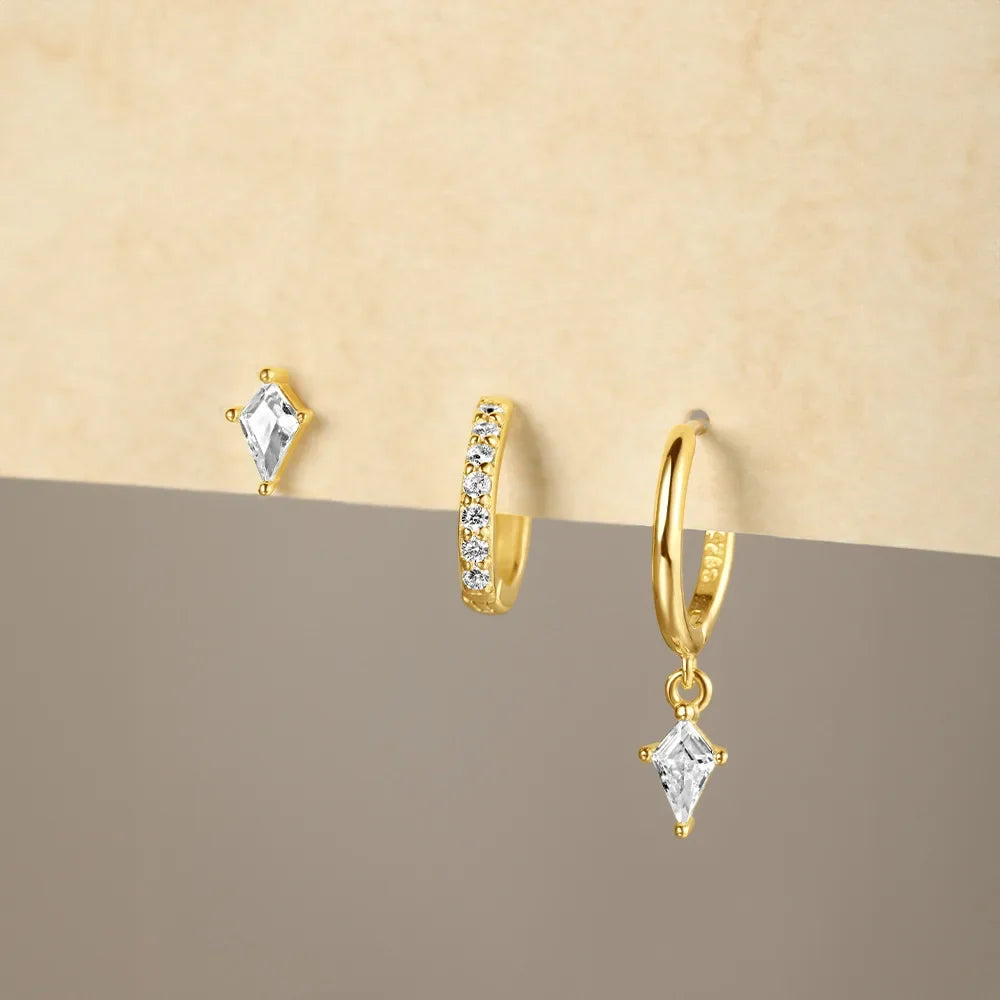 Azaria – Conjunto de pendientes con colgante de diamante