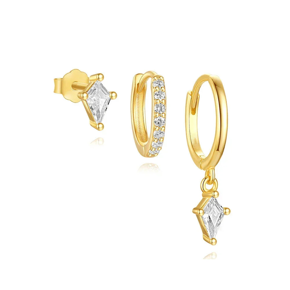 Azaria – Conjunto de pendientes con colgante de diamante