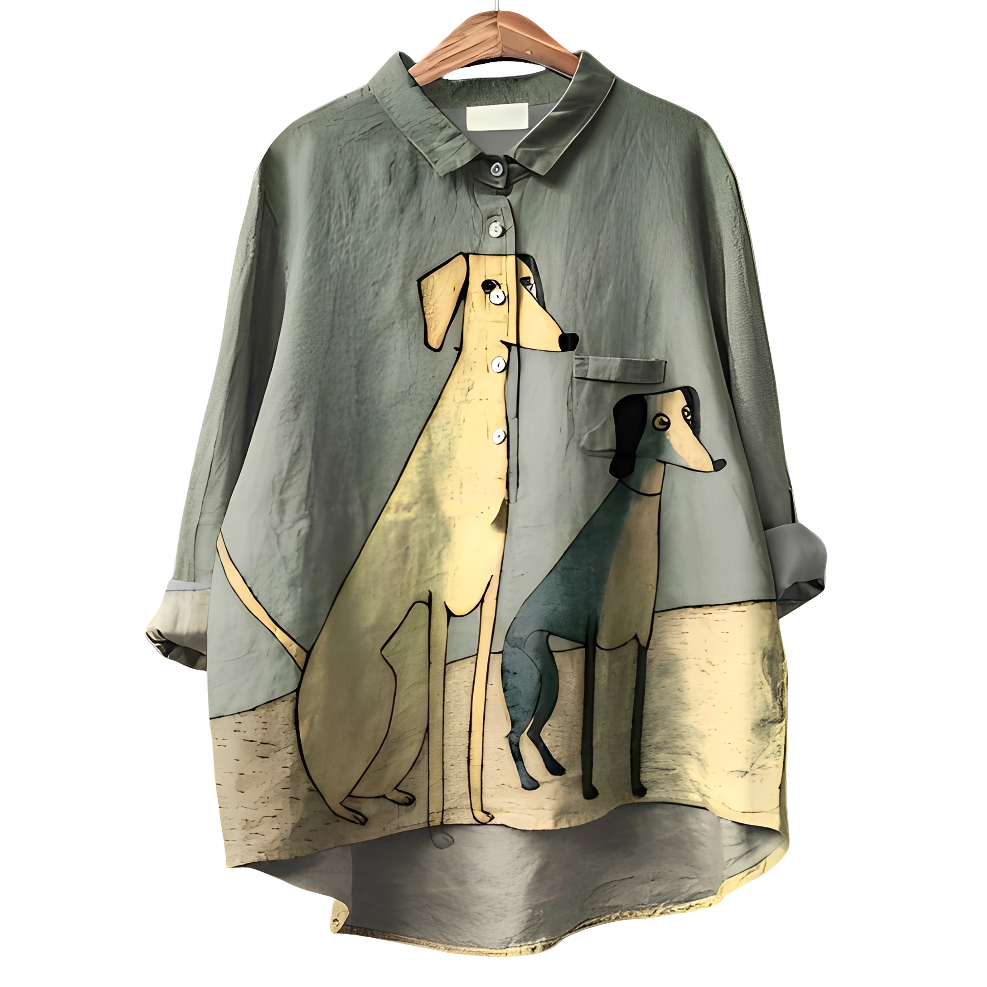 Eyden - Blusa estampada de manga larga para mujer