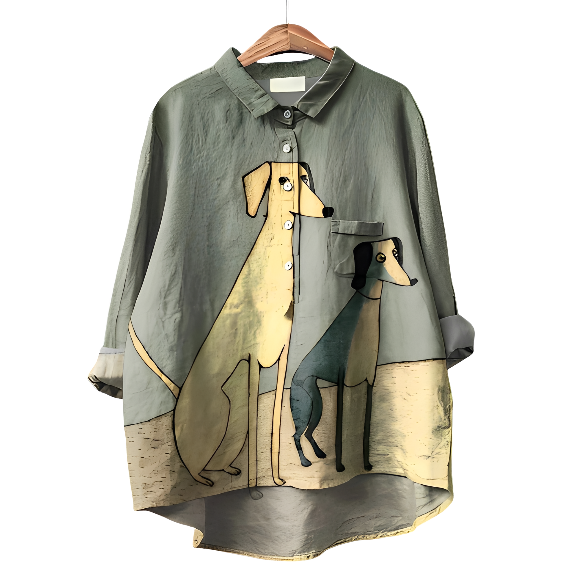Eyden - Blusa estampada de manga larga para mujer