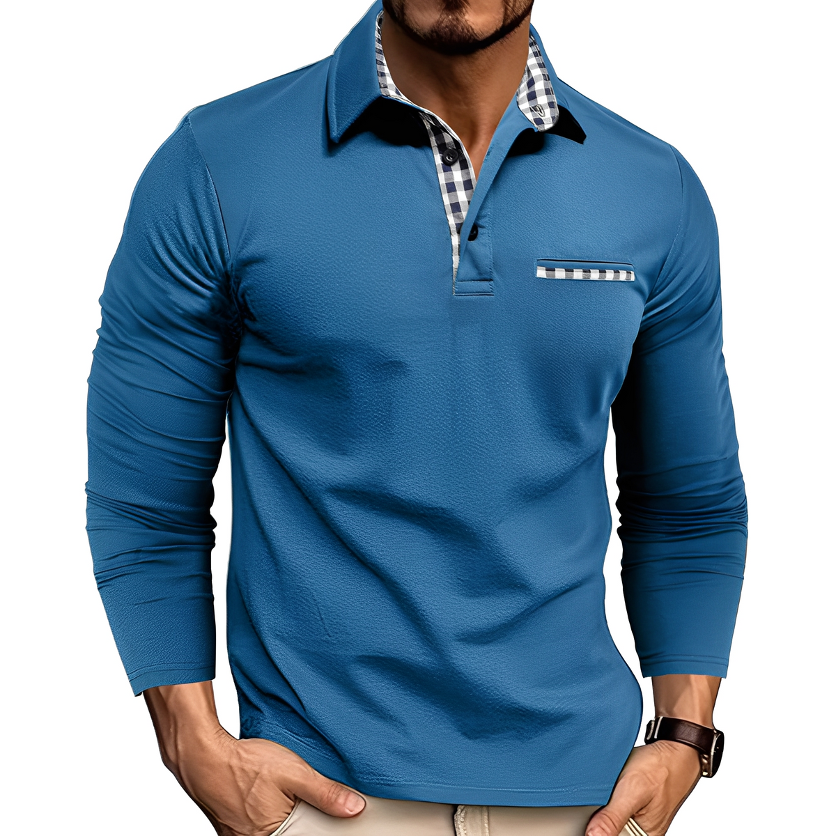 Grover - Polo casual de manga larga