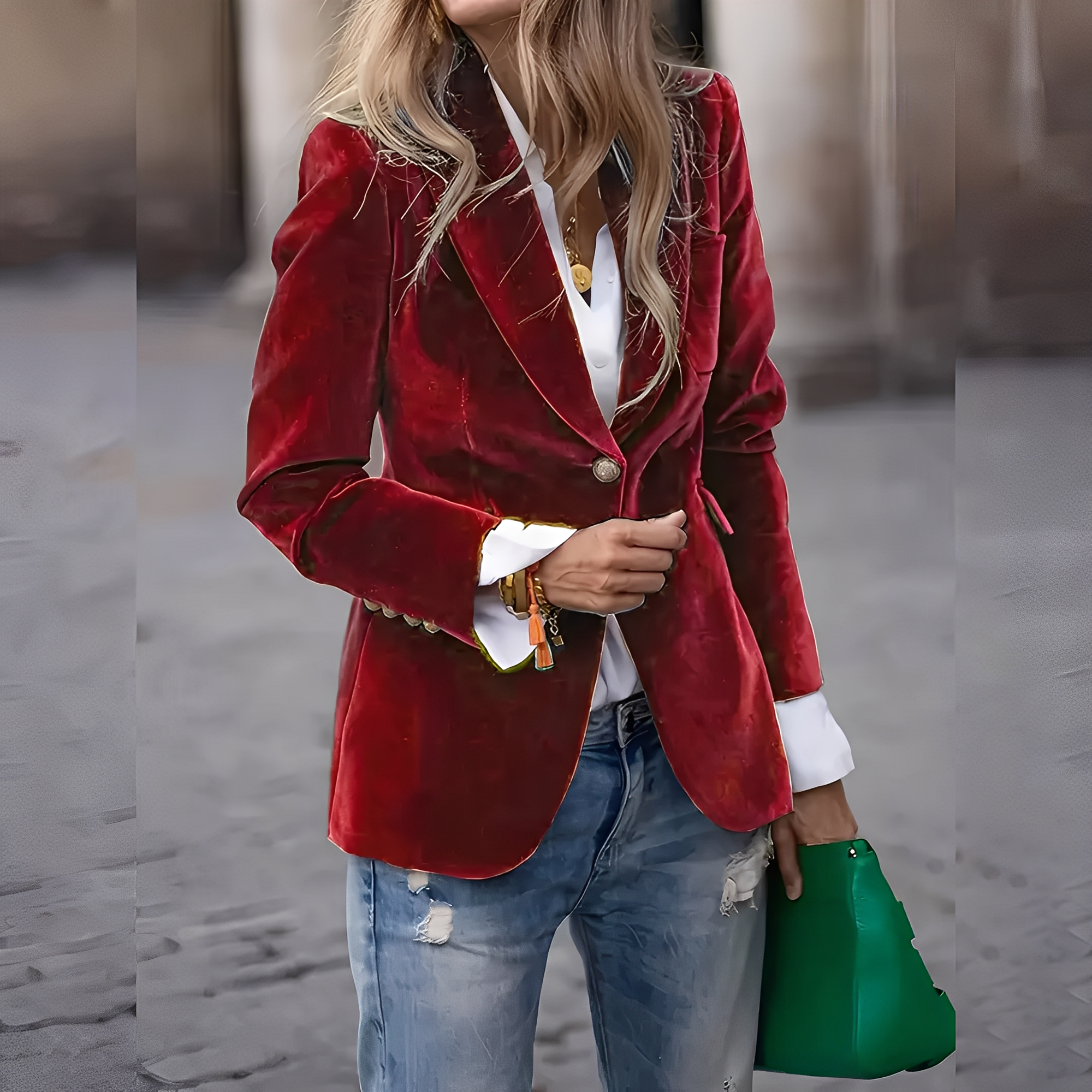 Alise - Blazer estiloso de corte slim-fit