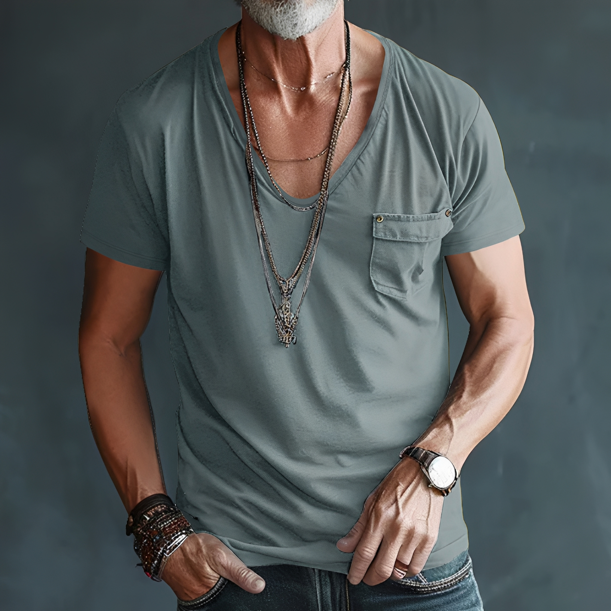 Eddie – Camiseta para hombre – Casual y holgada