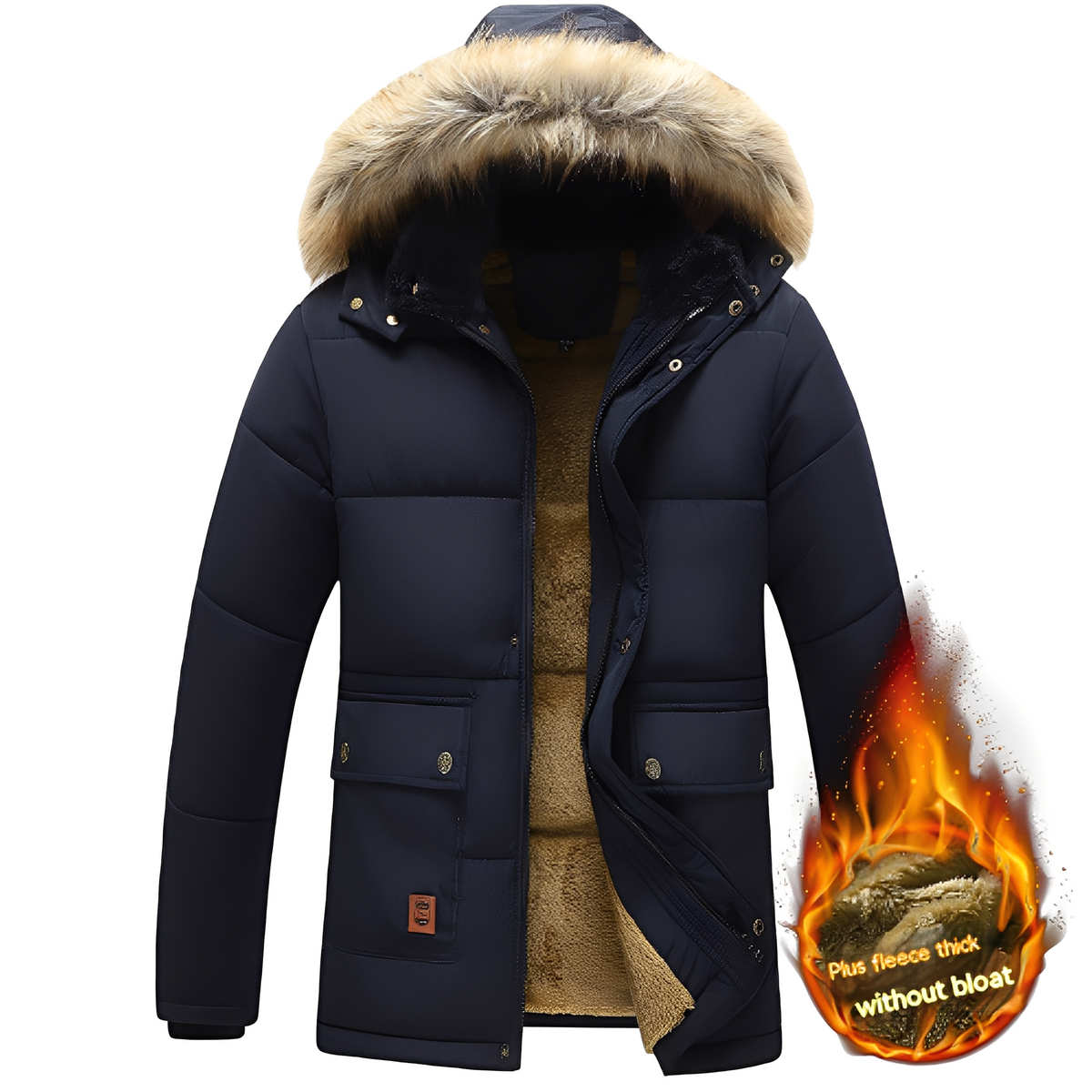 Crispian - Chaqueta acogedora con capucha