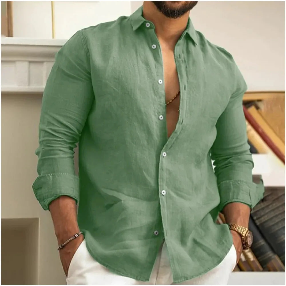 Ronnie – Camisa Casual de Tejido Ligero y Transpirable