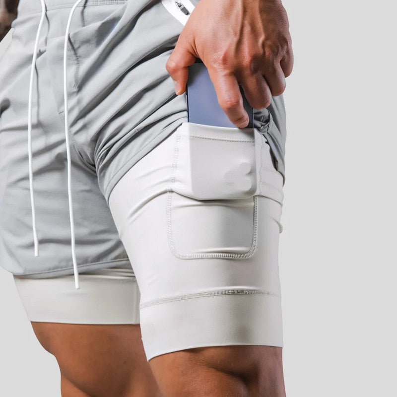 Keir - Hombres Pantalones de Entrenamiento Integrados Shorts de Compresión