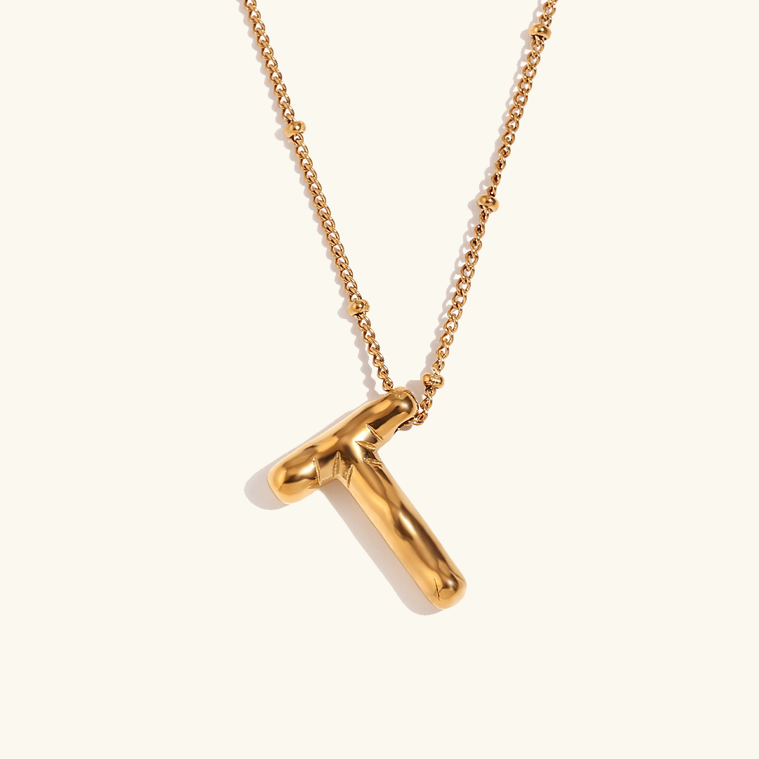 Collar inicial de oro Balloon