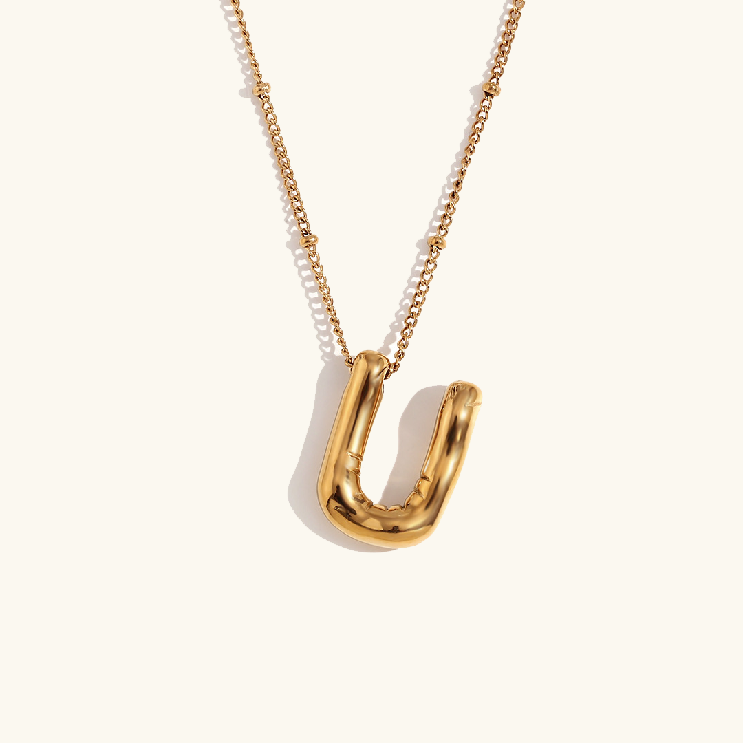 Collar inicial de oro Balloon