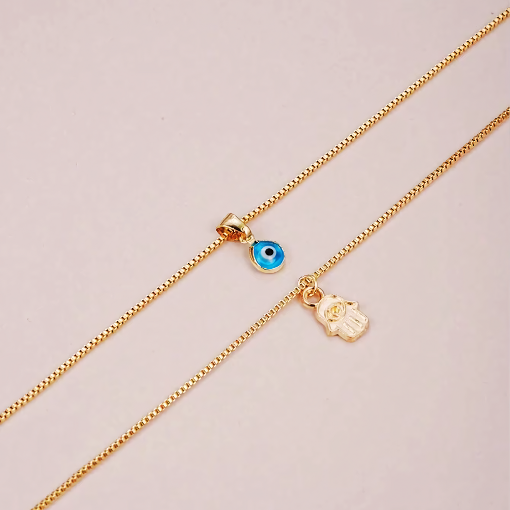 Sahar – Collar de dos filas de mal de ojo