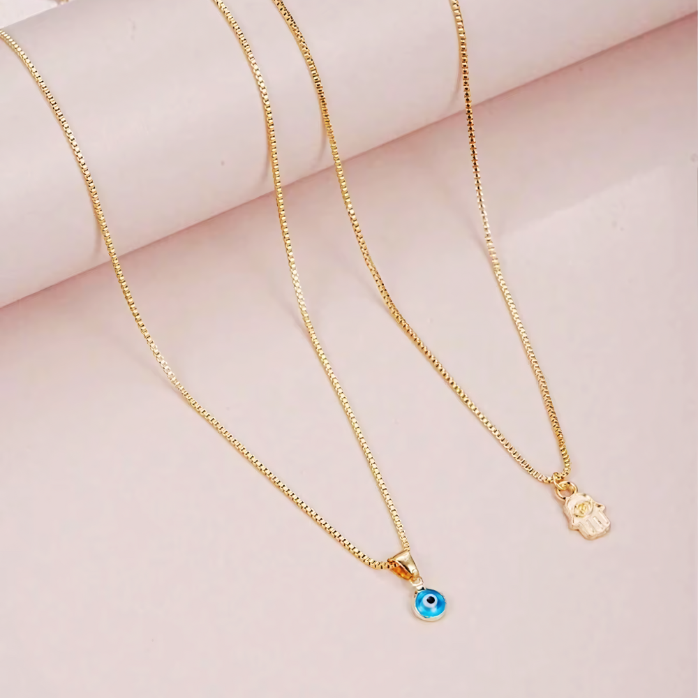 Sahar – Collar de dos filas de mal de ojo