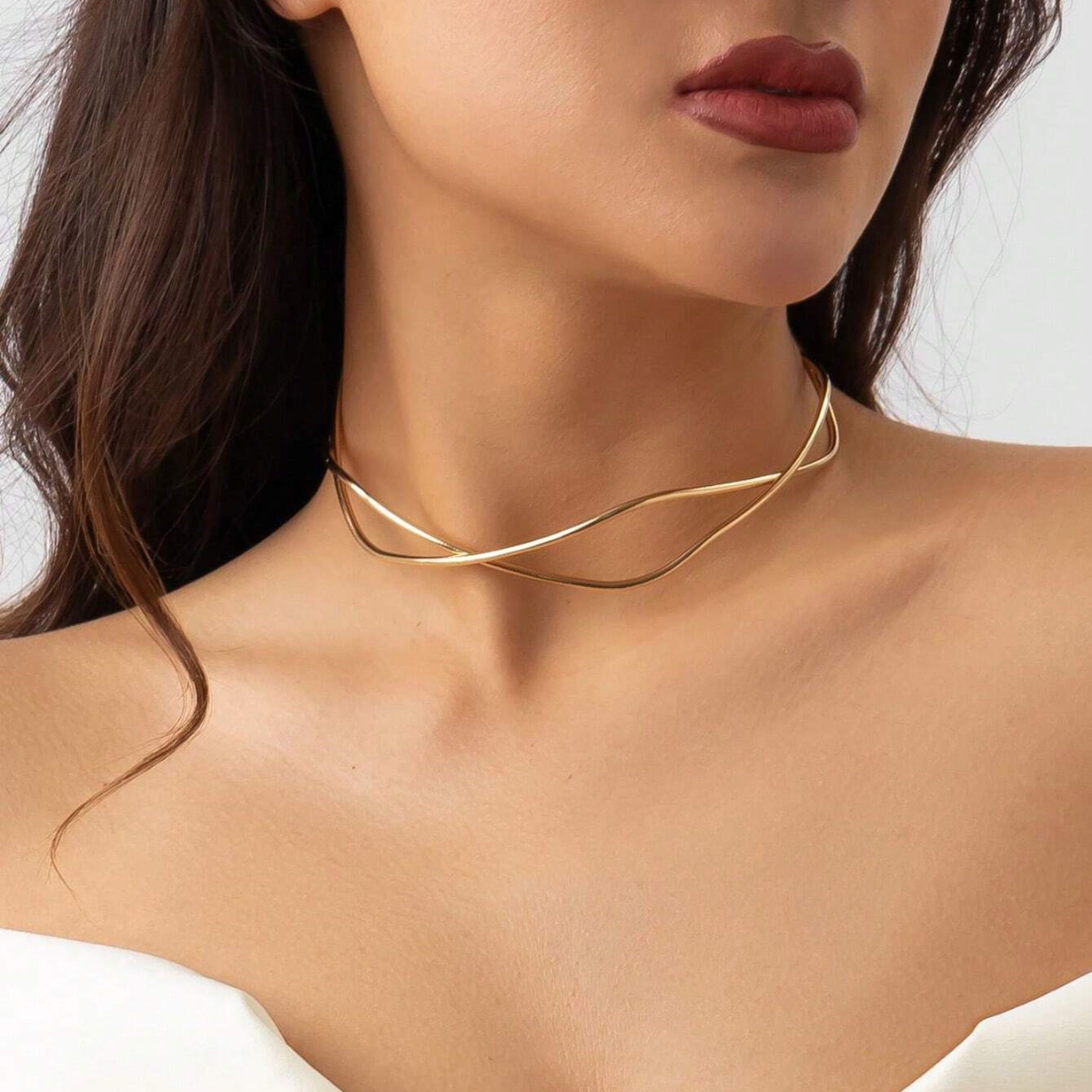 Collar de alambre trenzado - Gargantilla moderna