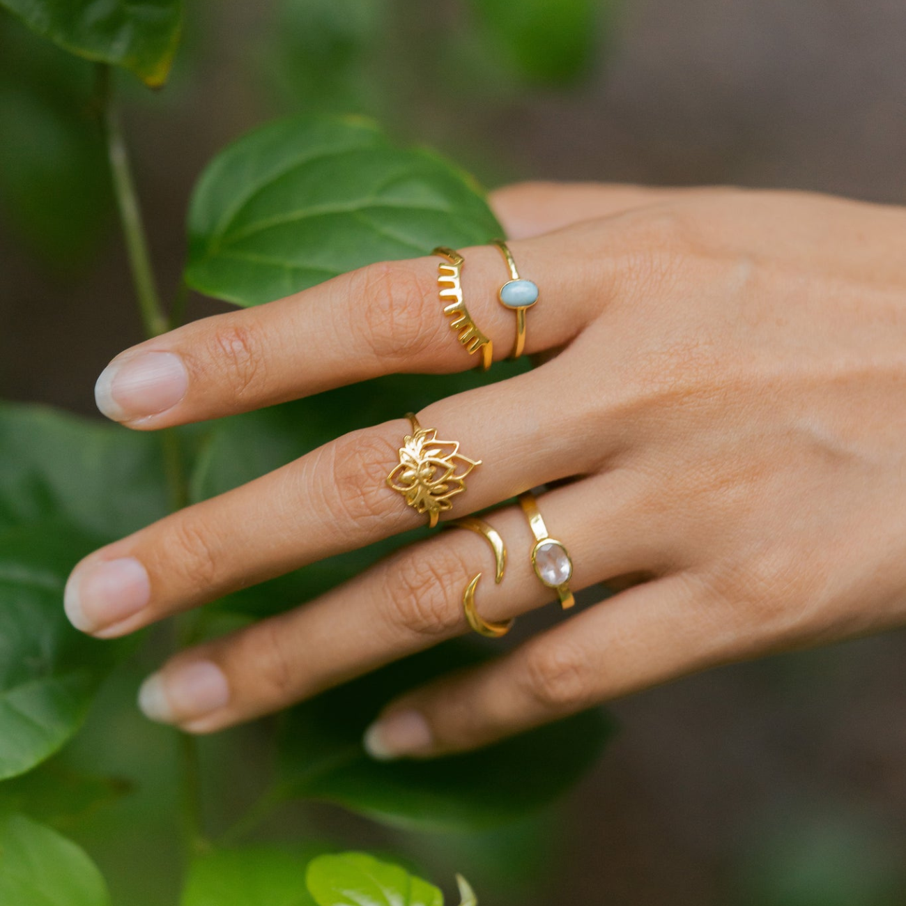 Flor de Loto - Anillo Delicado
