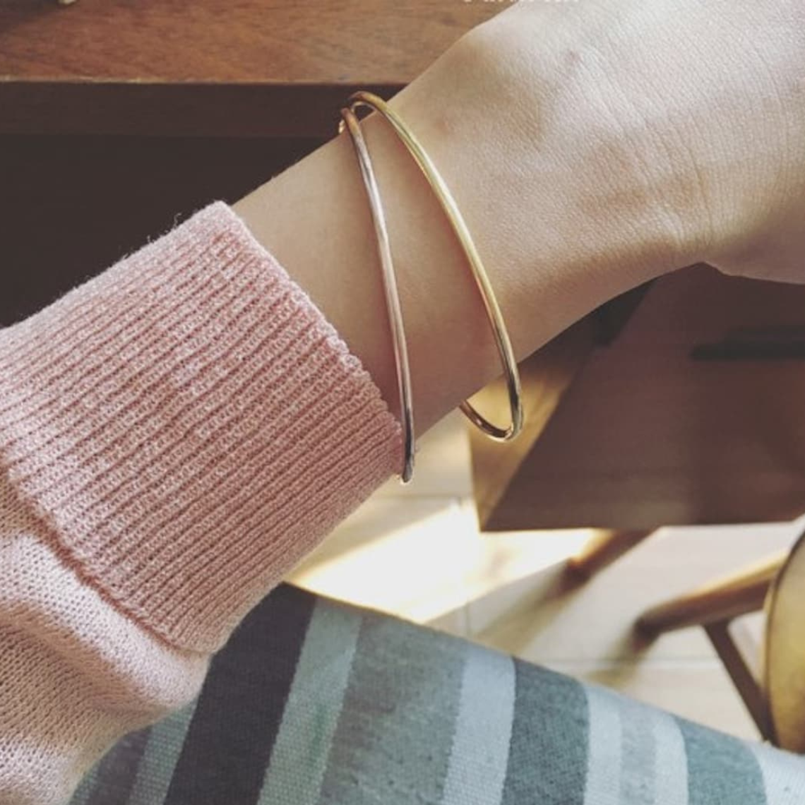 Brazalete clásico - Pulsera de oro para deslizar