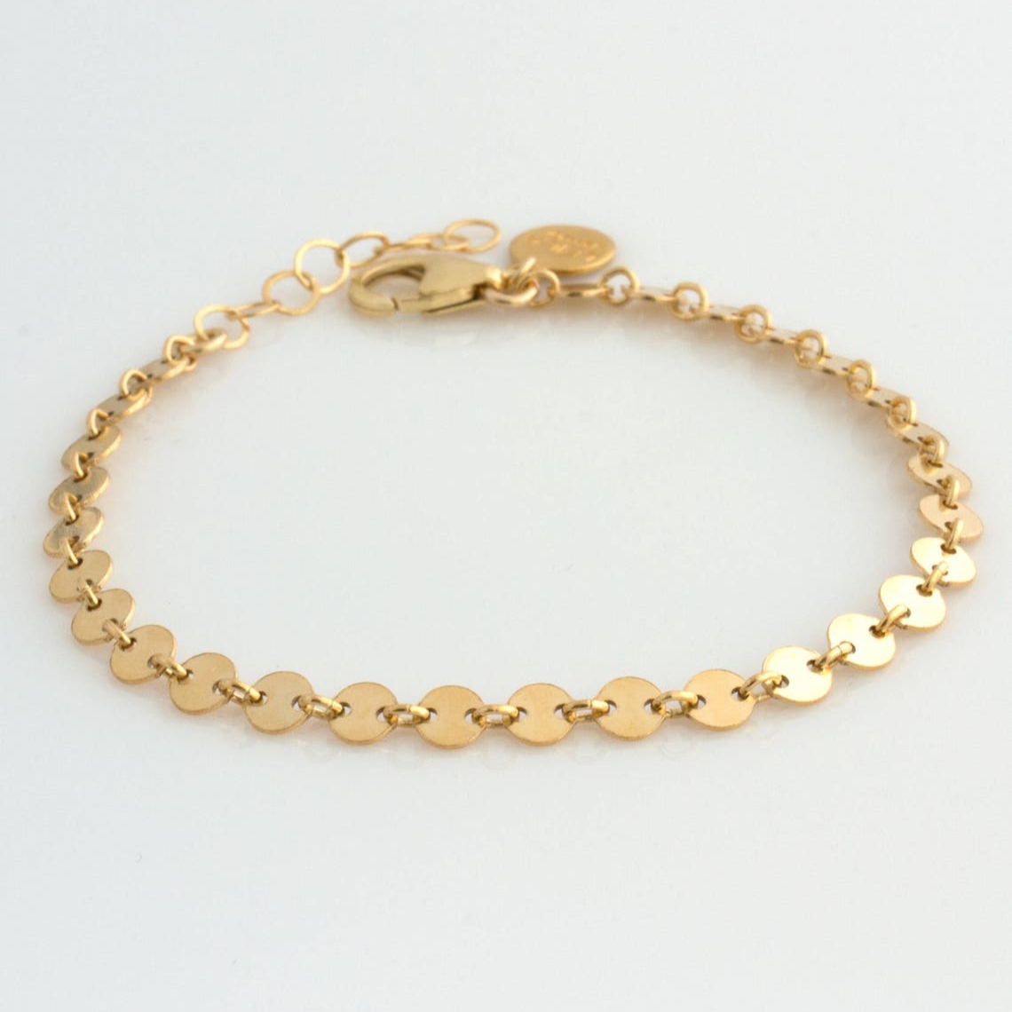 Pulsera de discos de cadena tubular - Conjunto de pulseras en capas
