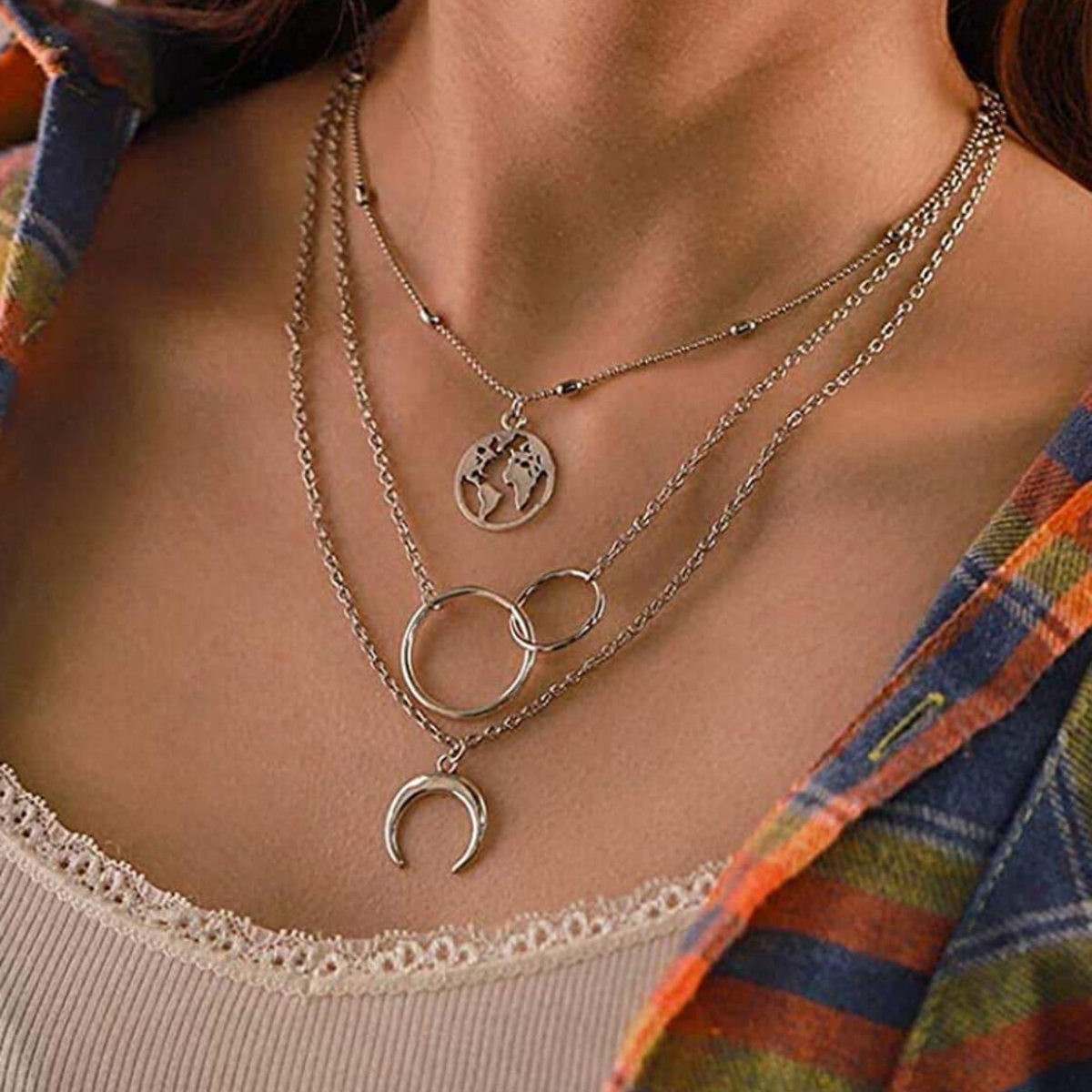 Collar Tierra - Conjunto de capas bohemio
