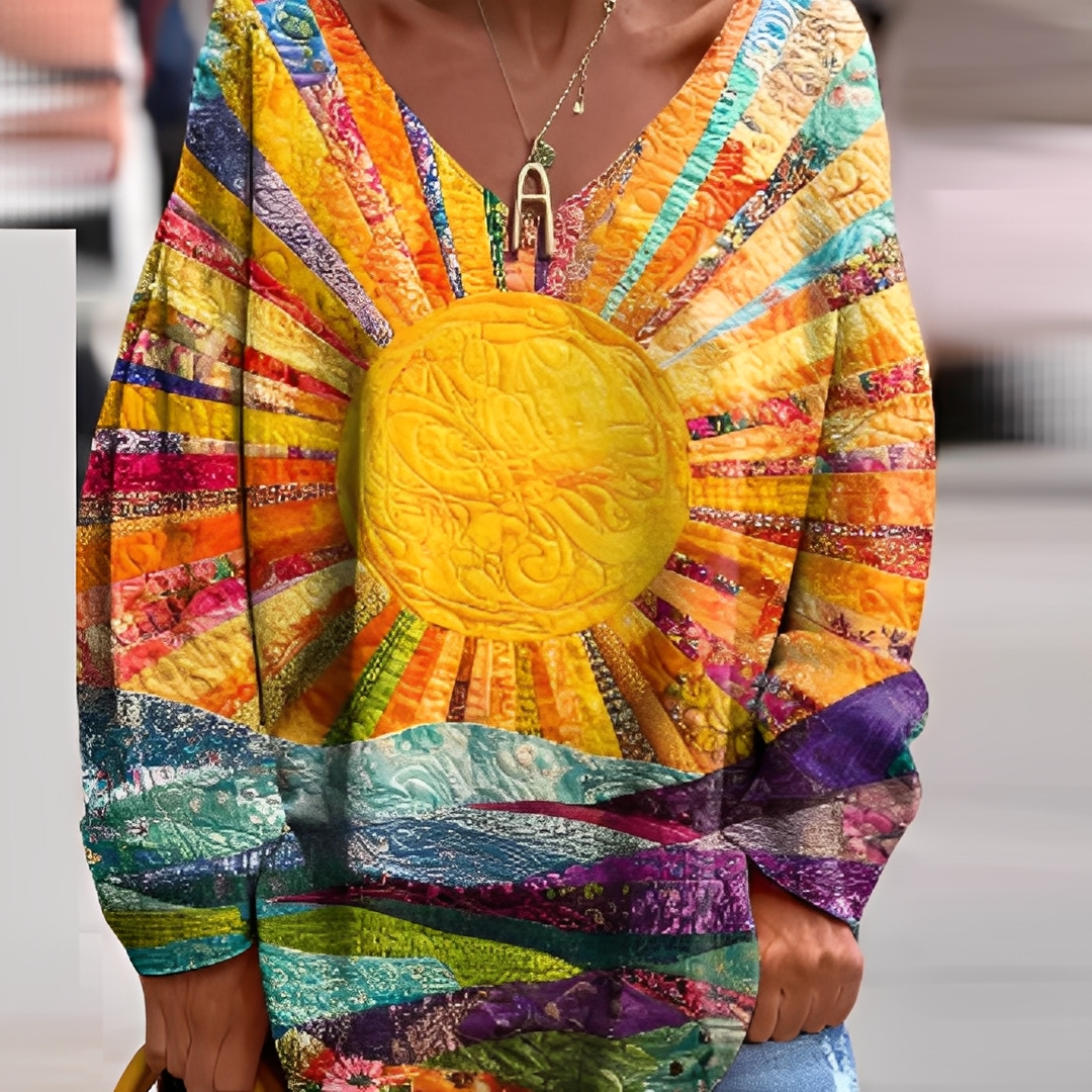 Sidonie - Blusa colorida y holgada para damas