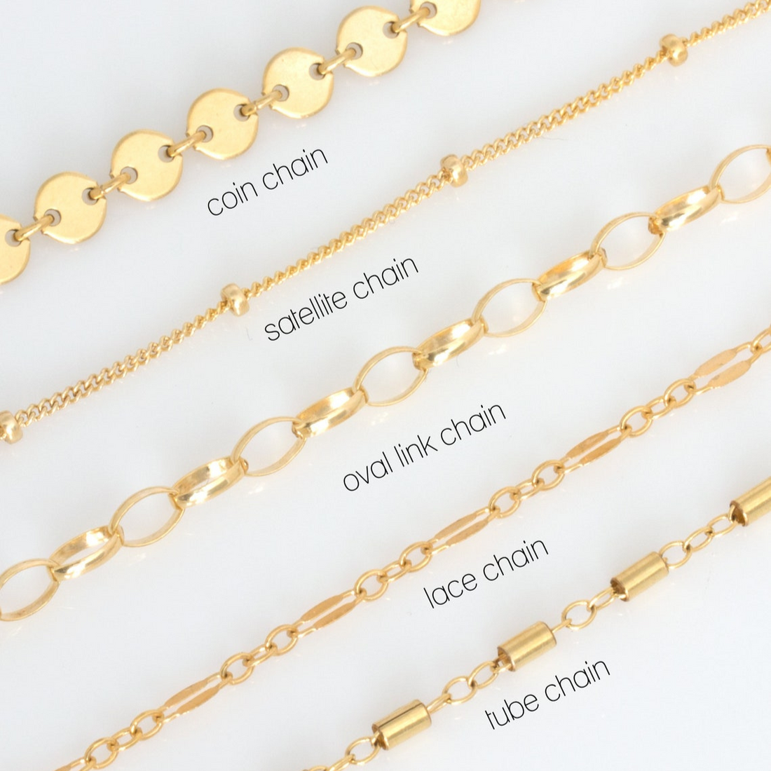 Pulsera de discos de cadena tubular - Conjunto de pulseras en capas