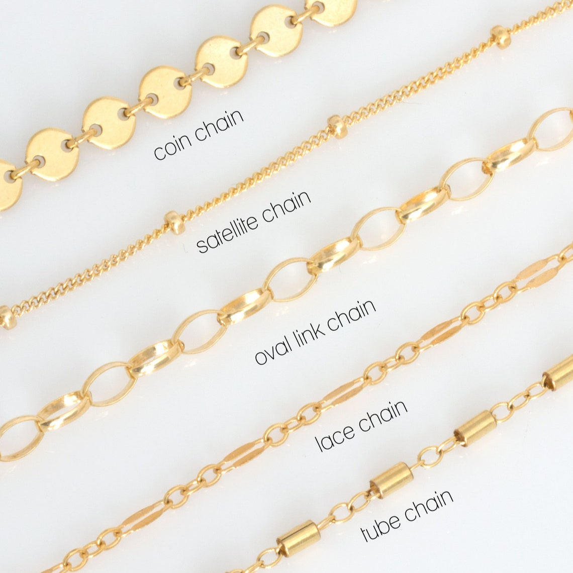 Pulsera de discos de cadena tubular - Conjunto de pulseras en capas