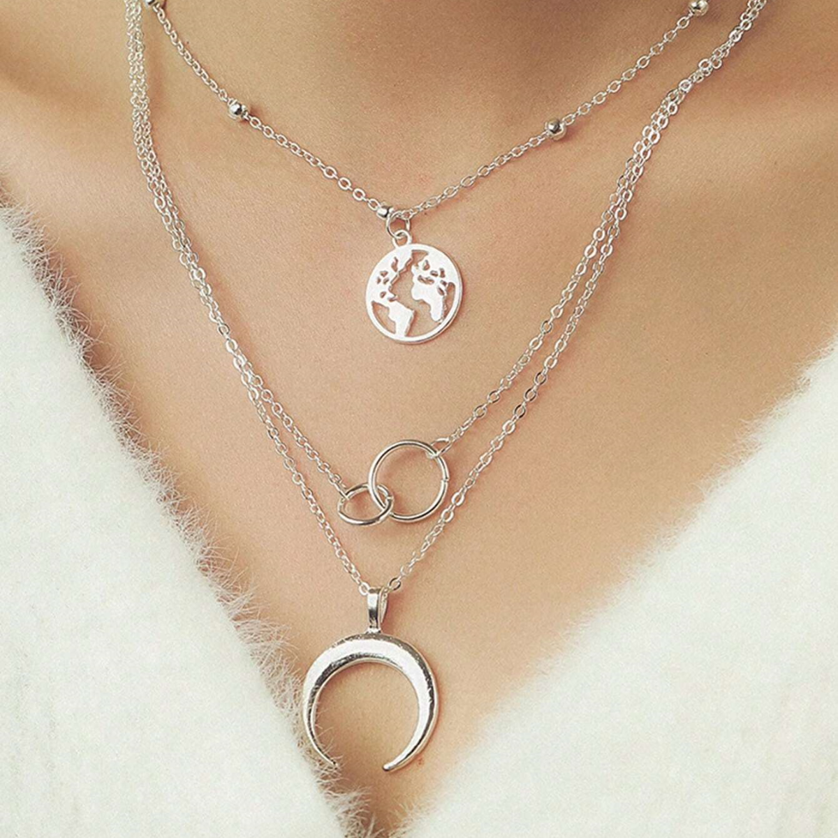 Collar Tierra - Conjunto de capas bohemio