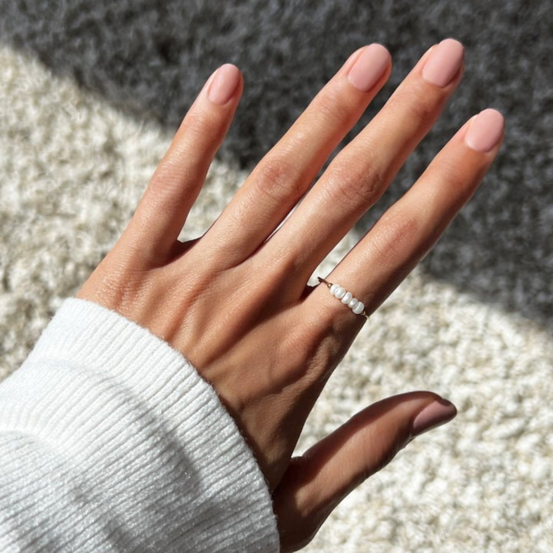 Anillo de perlas de agua dulce mini