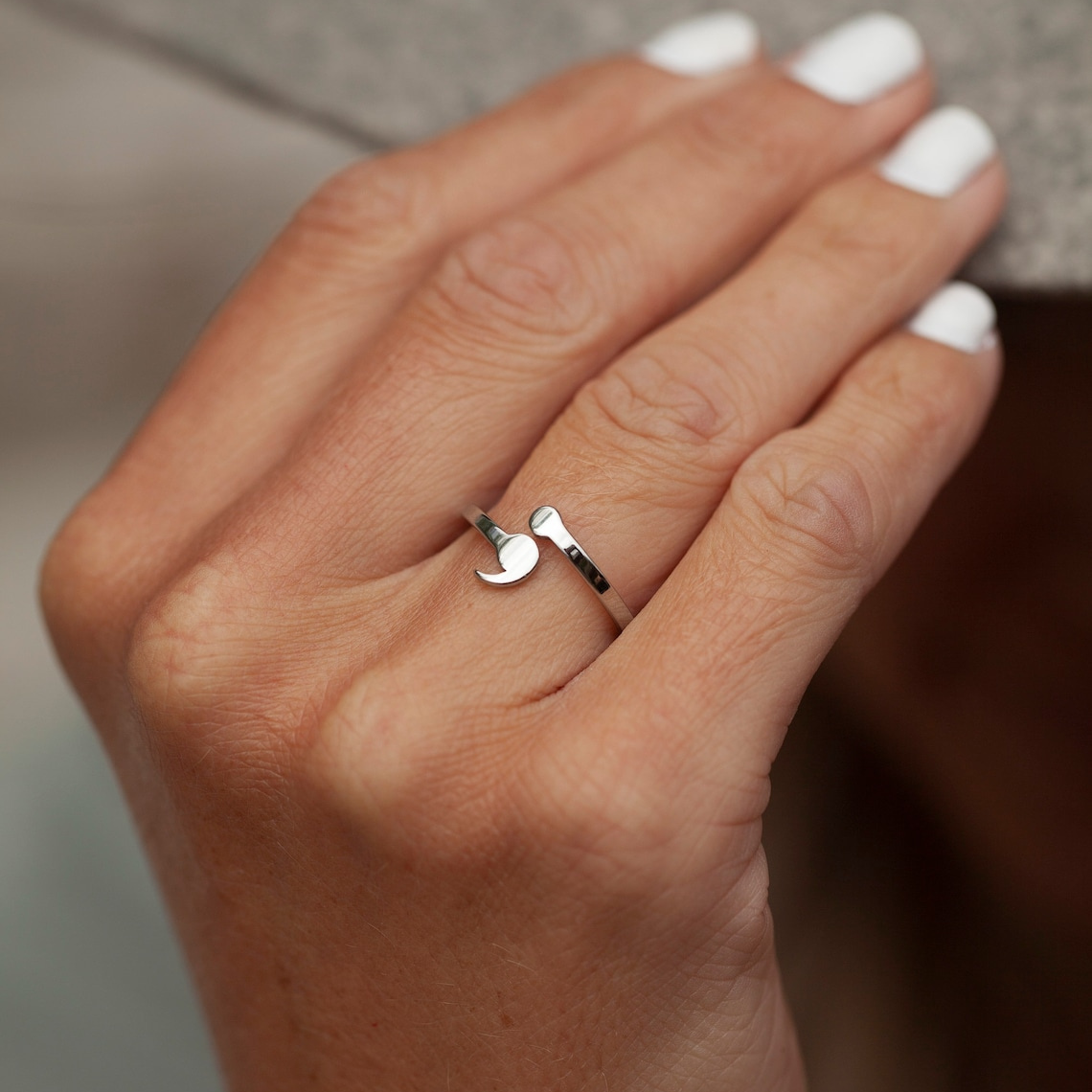 Anillo de punto y coma delicado - Anillo de resiliencia