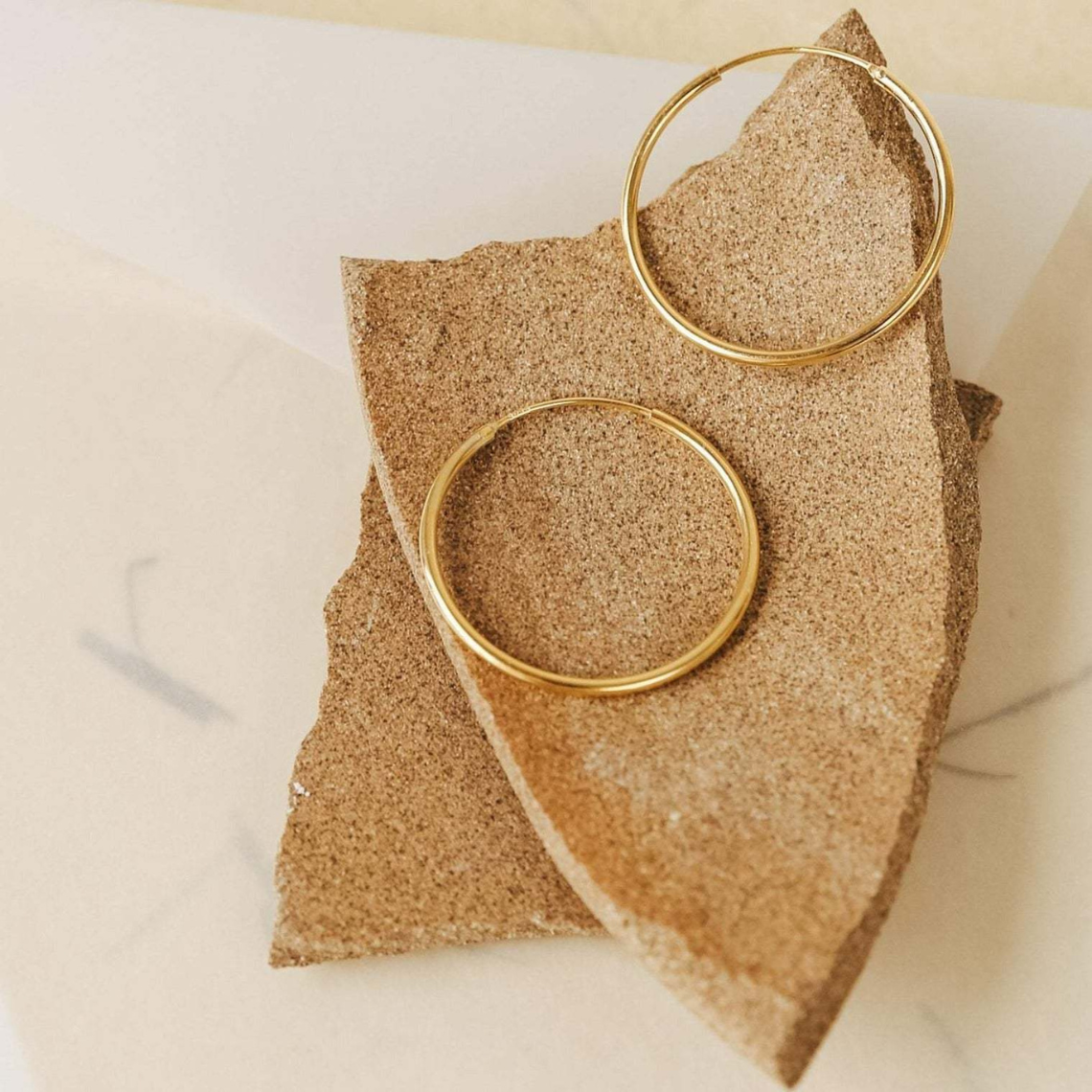 Aros ligeros - Pendientes de oro y plata (set de 4)