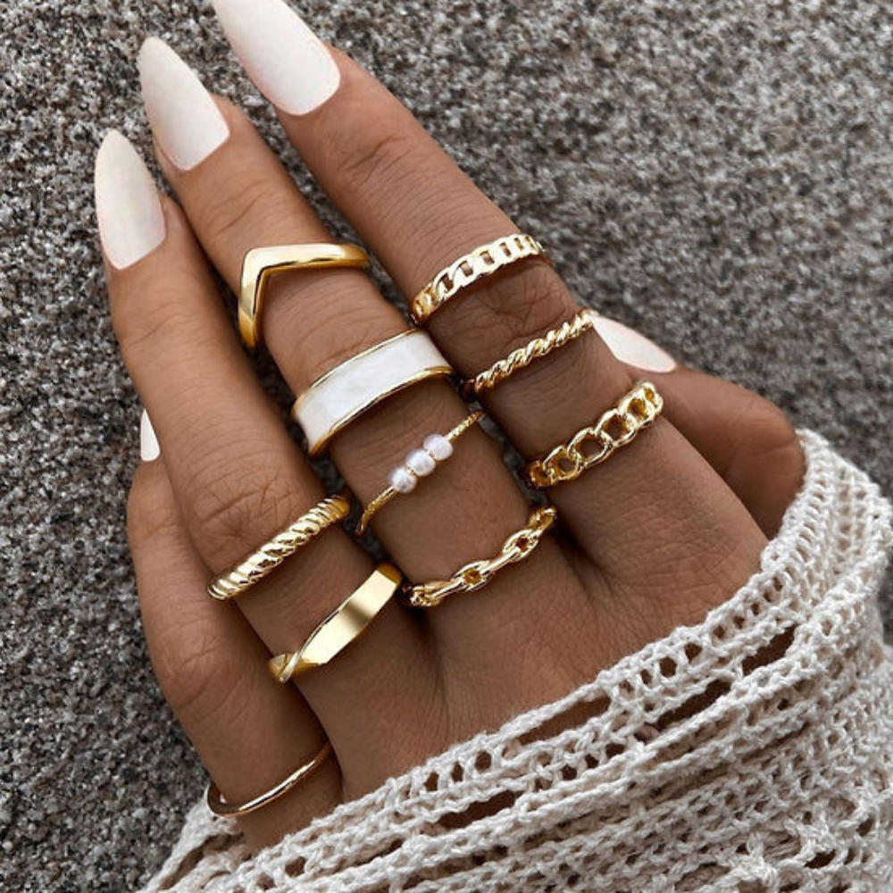 10Piezas Anillos de Moda - Anillos de Mezcla y Combina