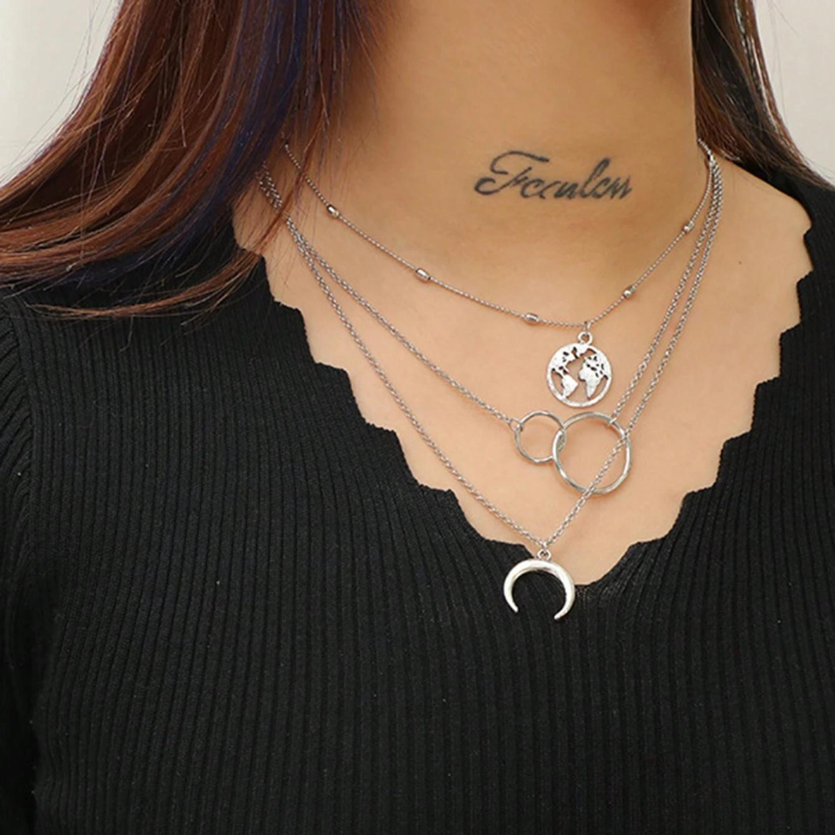 Collar Tierra - Conjunto de capas bohemio