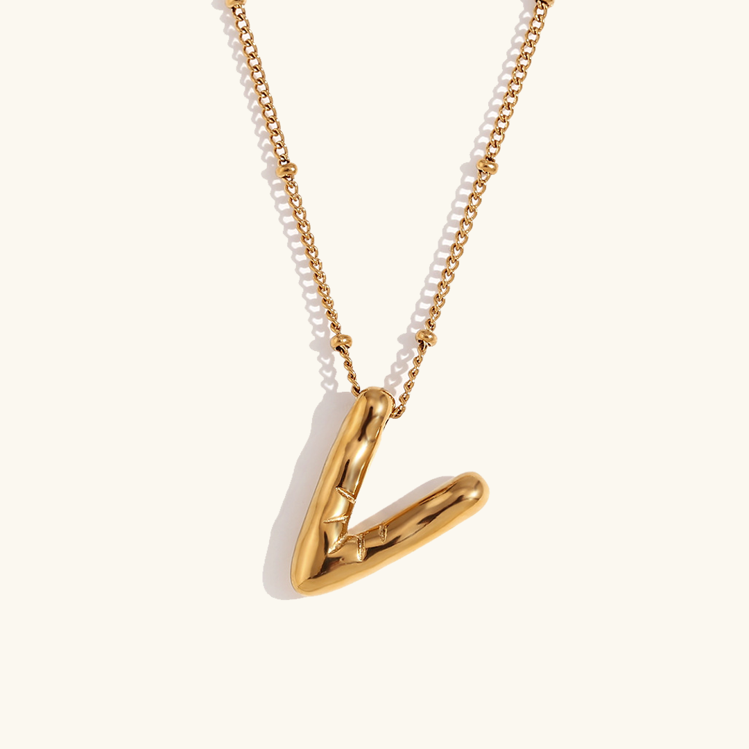 Collar inicial de oro Balloon