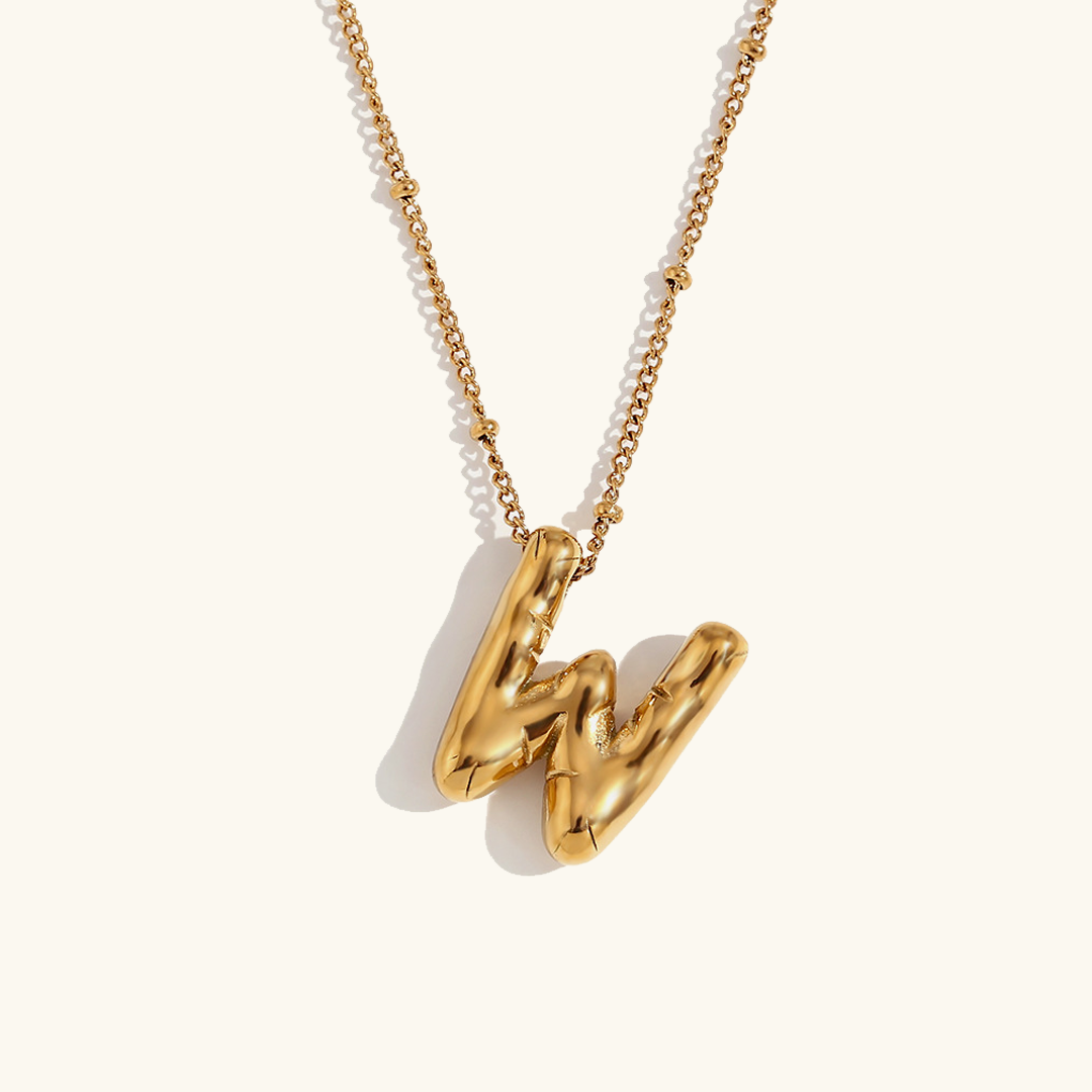 Collar inicial de oro Balloon