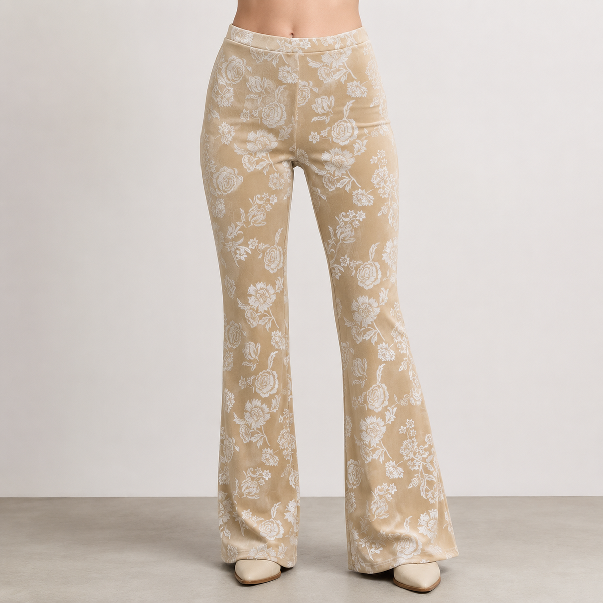 Rashel - Pantalones de pierna ancha con estampado floral