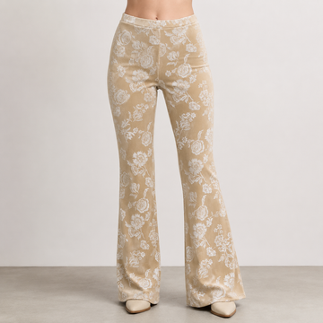 Rashel - Pantalones de pierna ancha con estampado floral