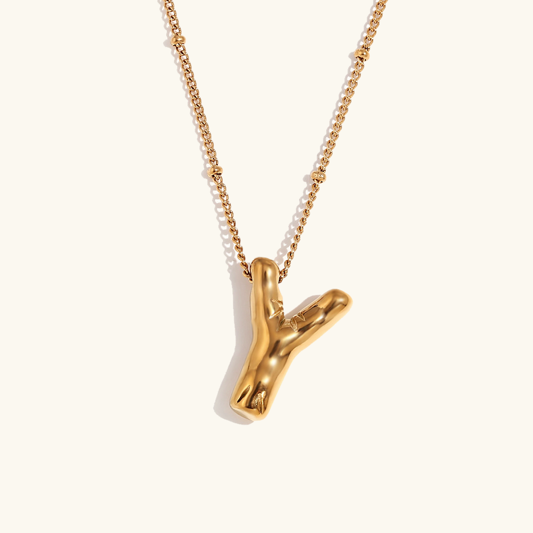 Collar inicial de oro Balloon
