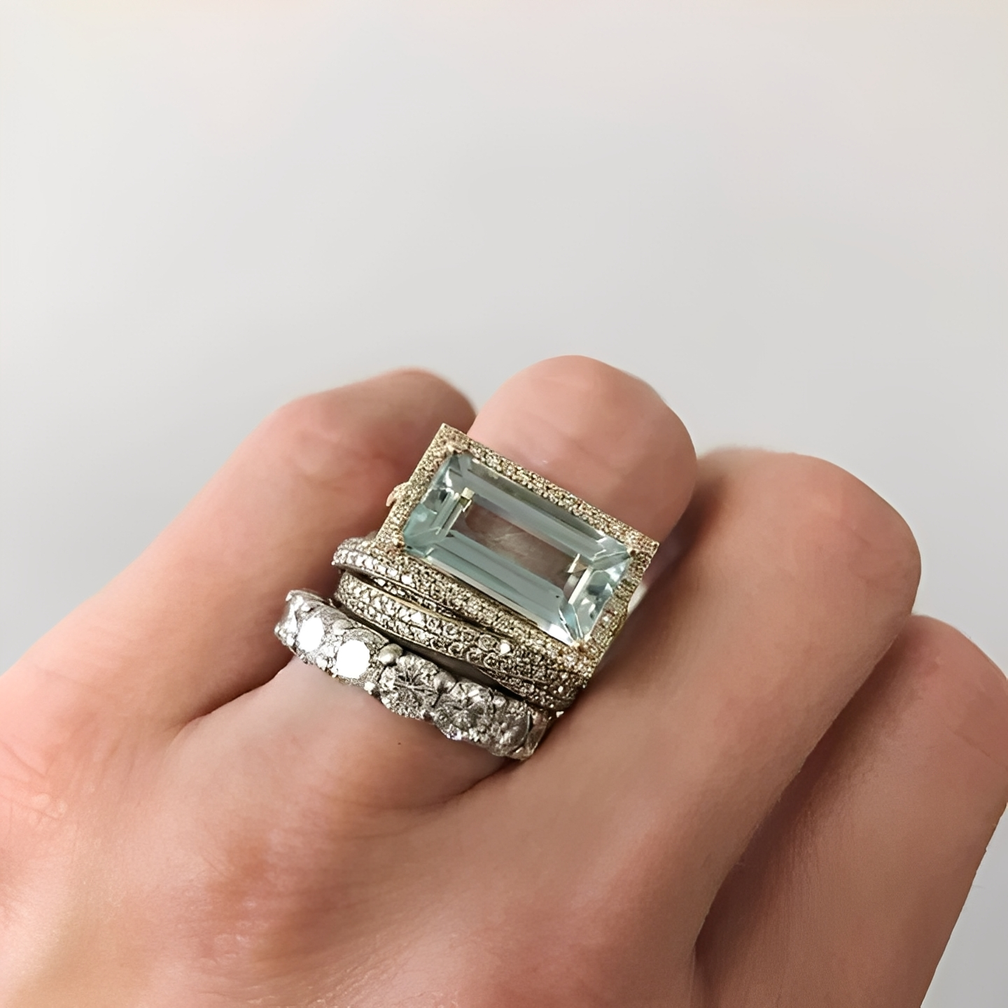 Ailyn – Conjunto de Anillos de Plata Vintage