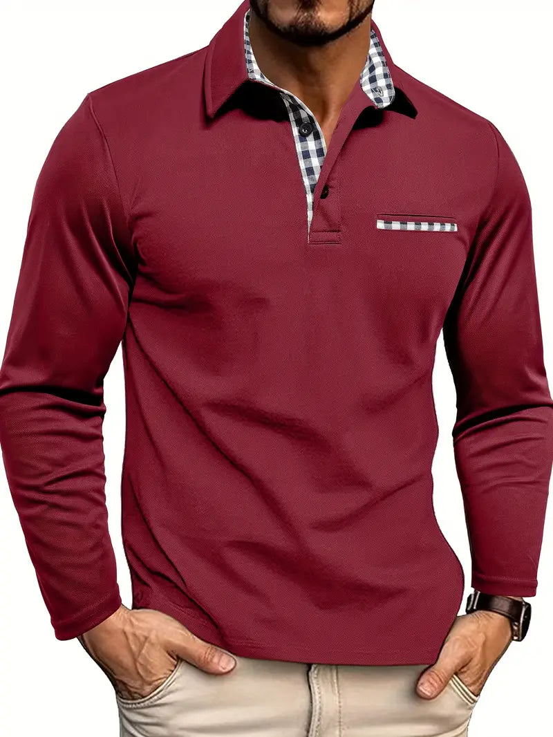 Levi - Camiseta polo con cuello a cuadros