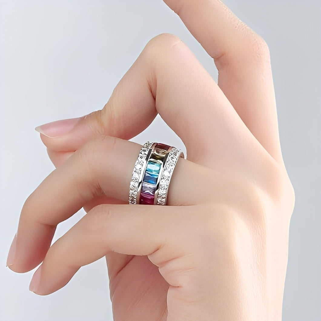Sheena – Anillo con varias piedras en plata 925