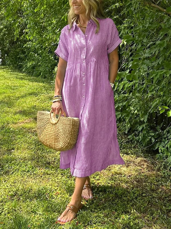 Corinne – Elegante vestido camisero para dama