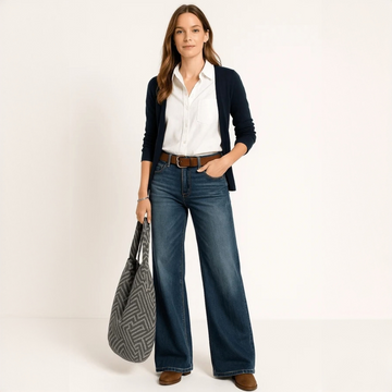 Majken - Jeans elegantes de ajuste holgado