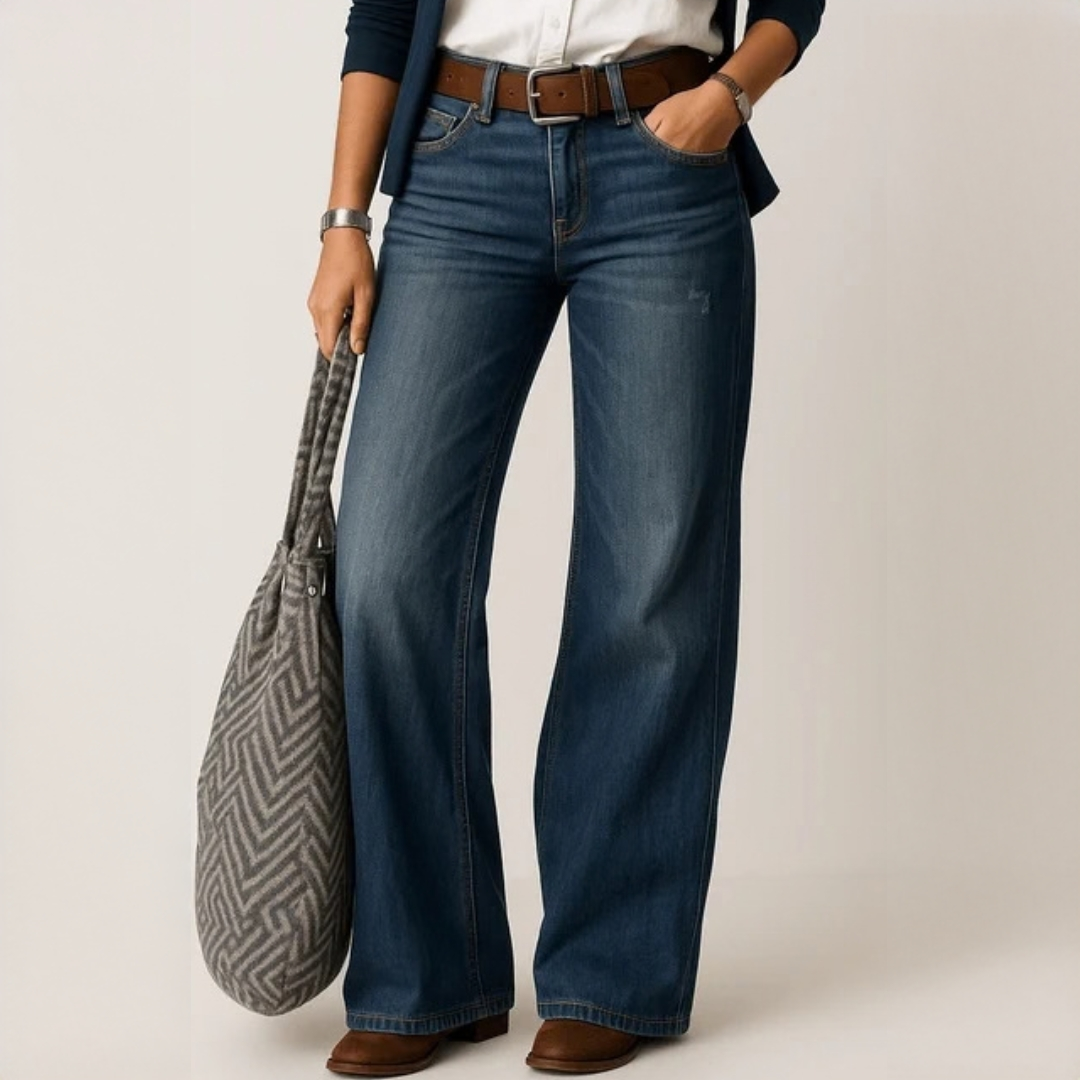 Majken - Jeans elegantes de ajuste holgado
