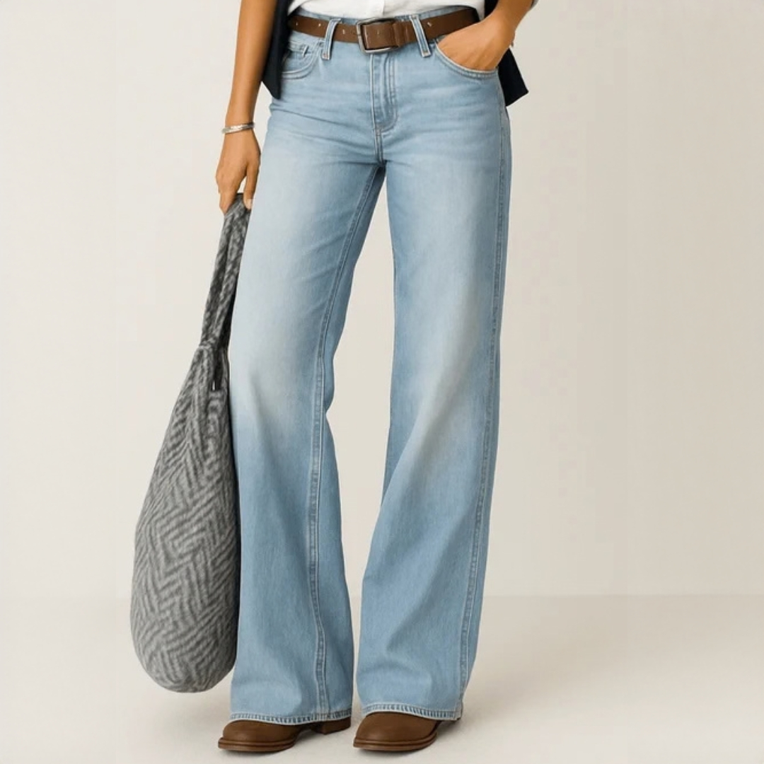 Majken - Jeans elegantes de ajuste holgado