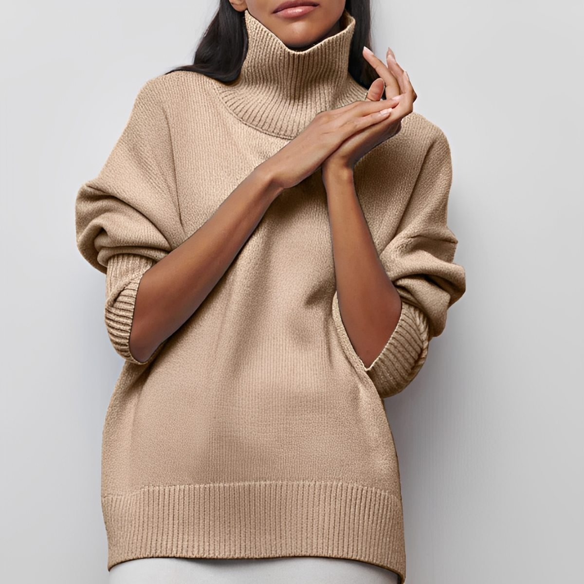 Berenice - Suéter de cuello alto acogedor y chic