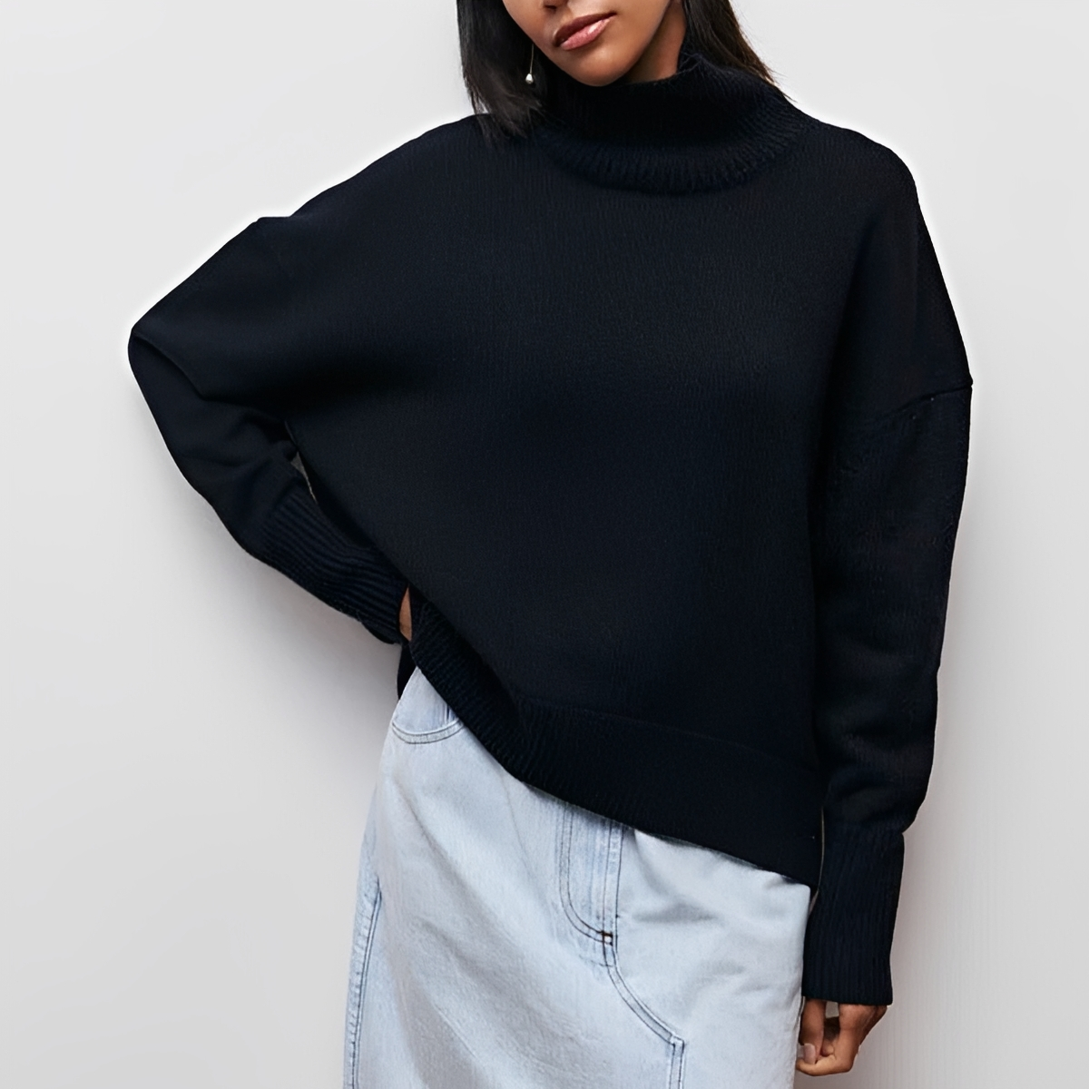 Berenice - Suéter de cuello alto acogedor y chic
