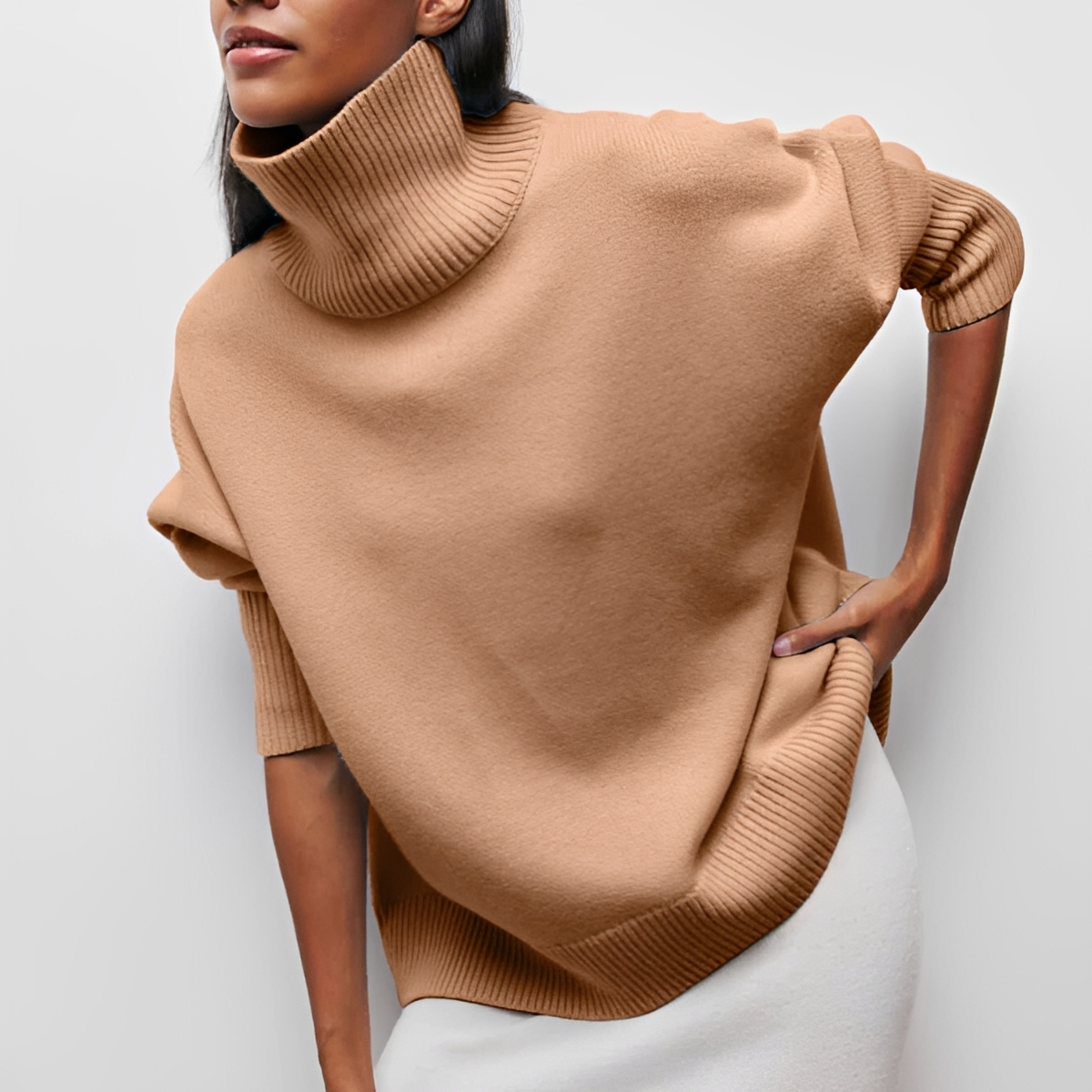Berenice - Suéter de cuello alto acogedor y chic