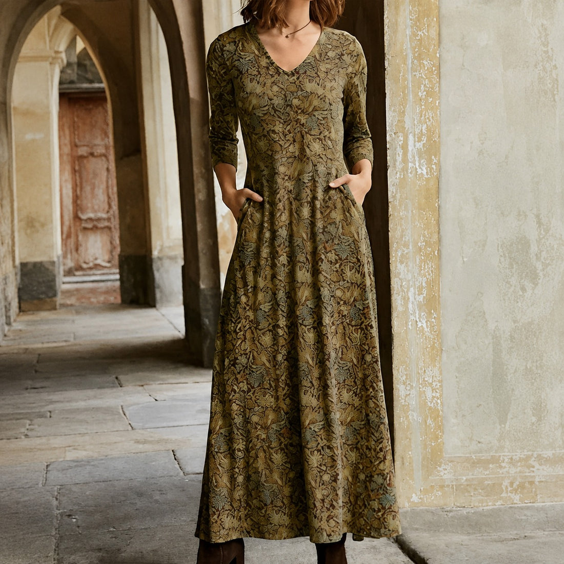 Sophie - Vestido clásico de manga larga para mujer