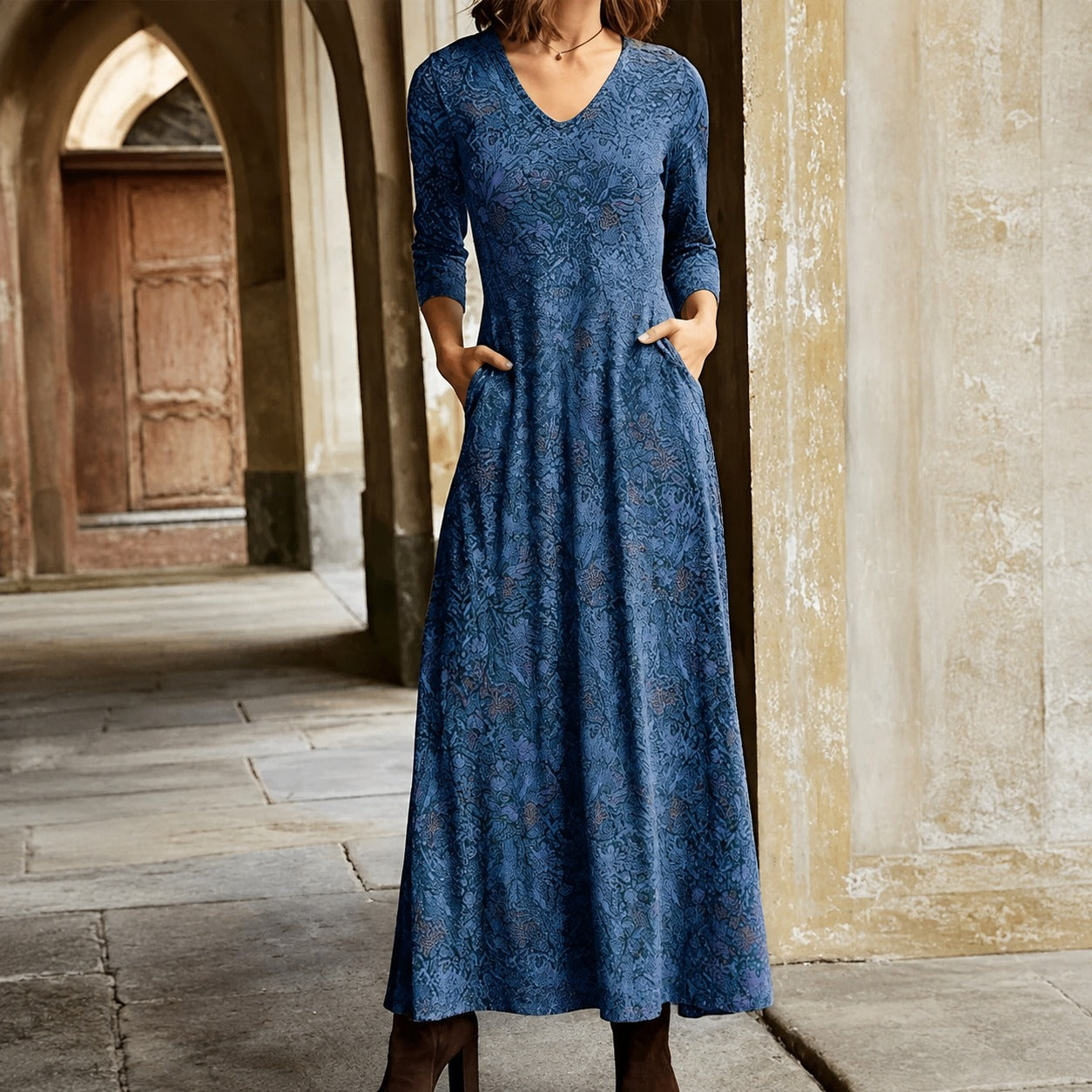 Sophie - Vestido clásico de manga larga para mujer