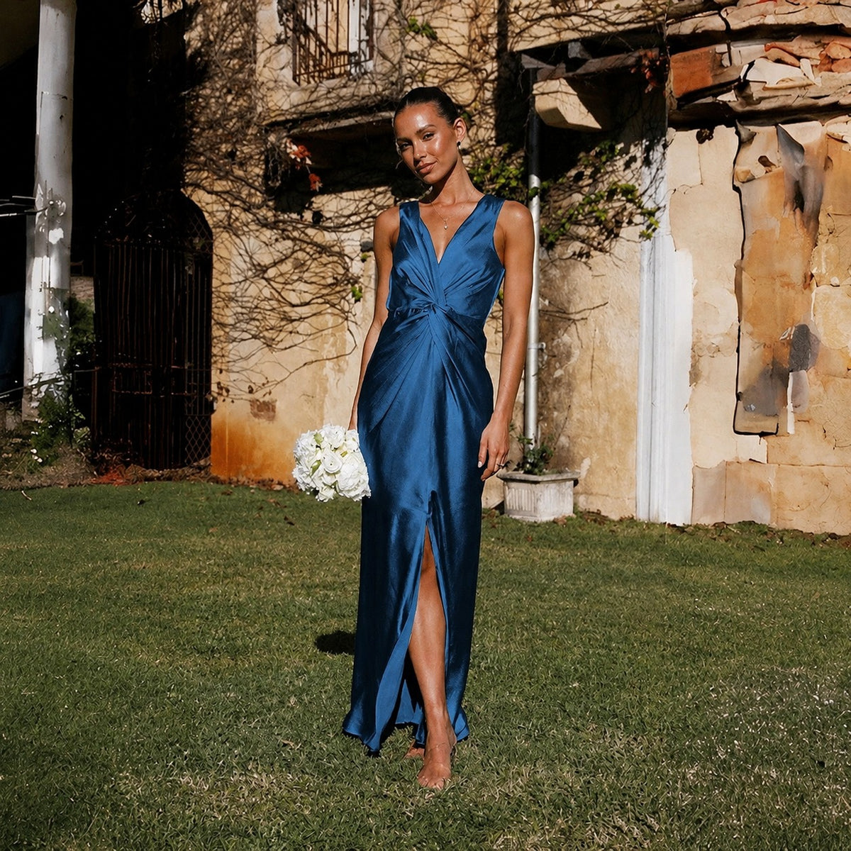 Elaine - Elegante Vestido de Noche Sin Mangas con Espalda Descubierta