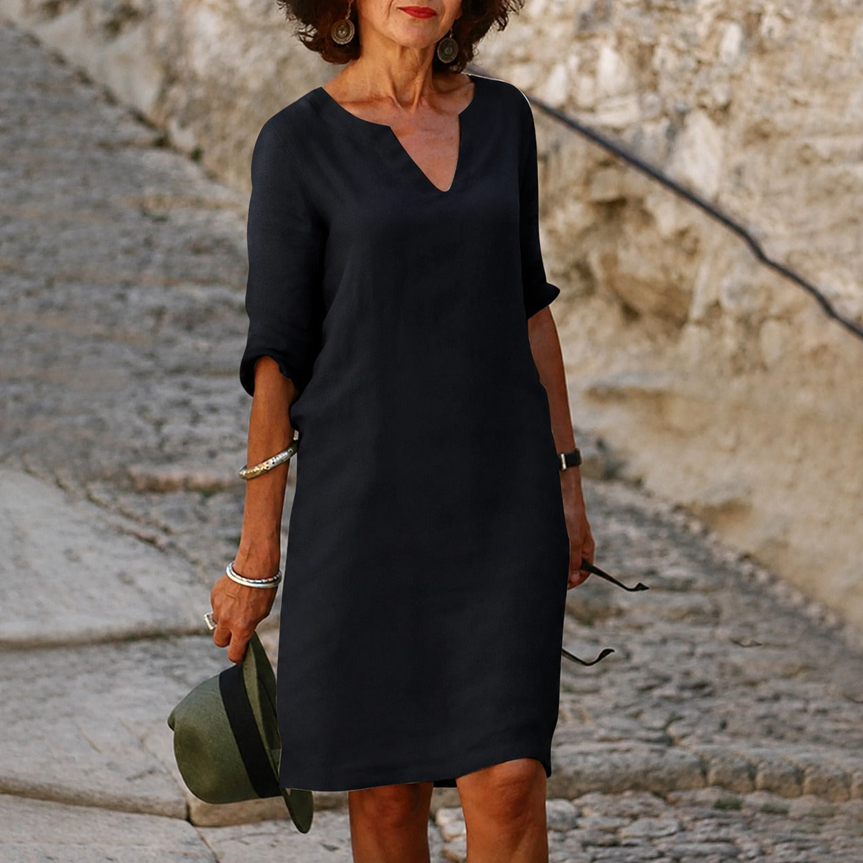 Sara - Vestido elegante y liso