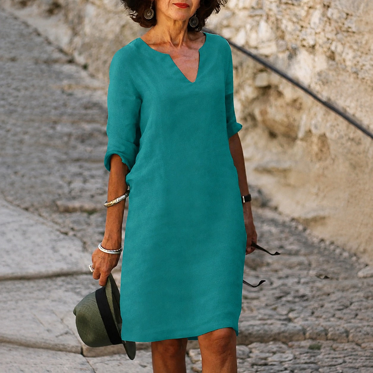 Sara - Vestido elegante y liso