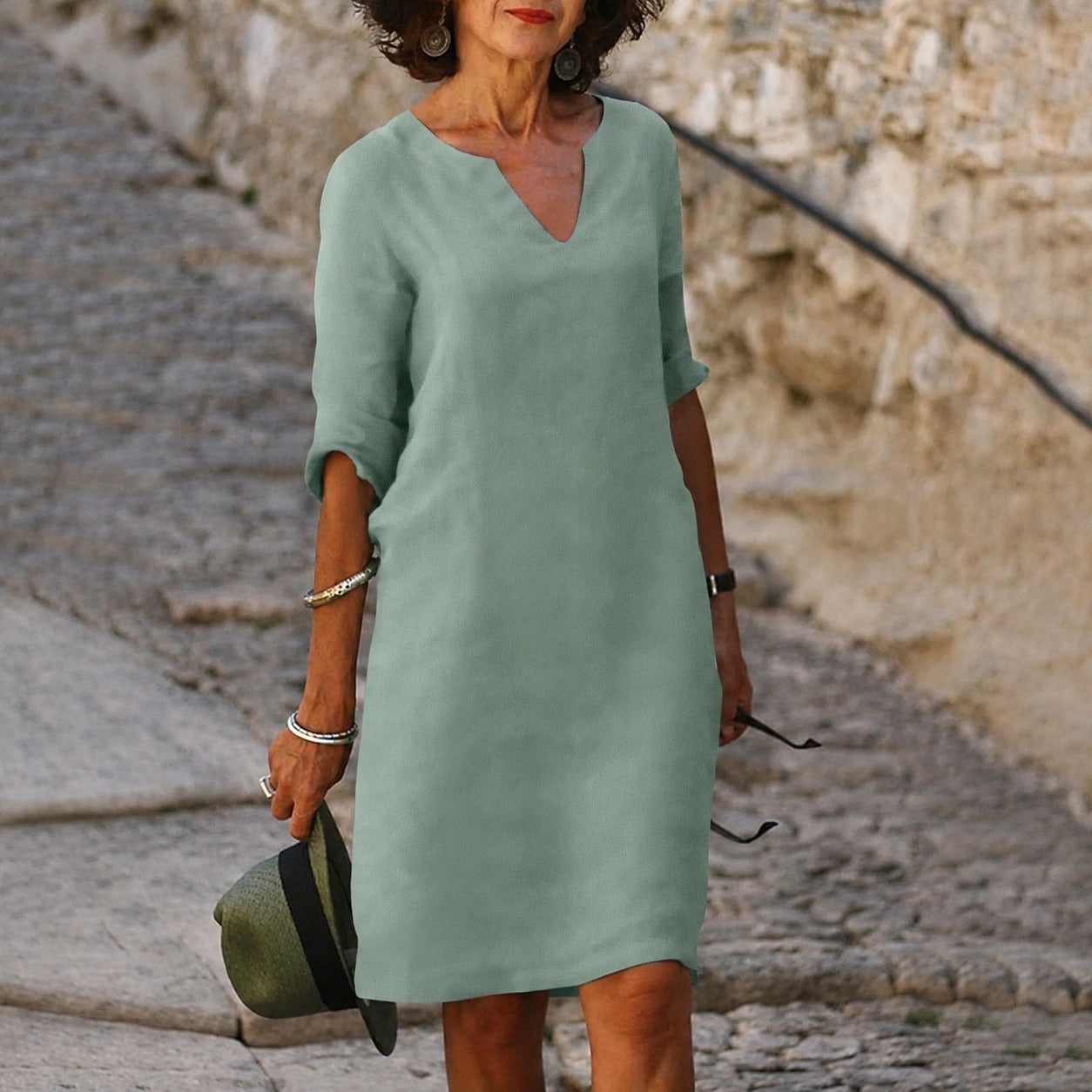 Sara - Vestido elegante y liso